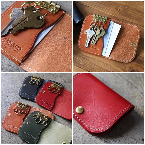 専用、 レザー 赤いキーケース 二つ折り式 キーケースに関する記事一覧 | CxC Leather（シーバイシーレザー