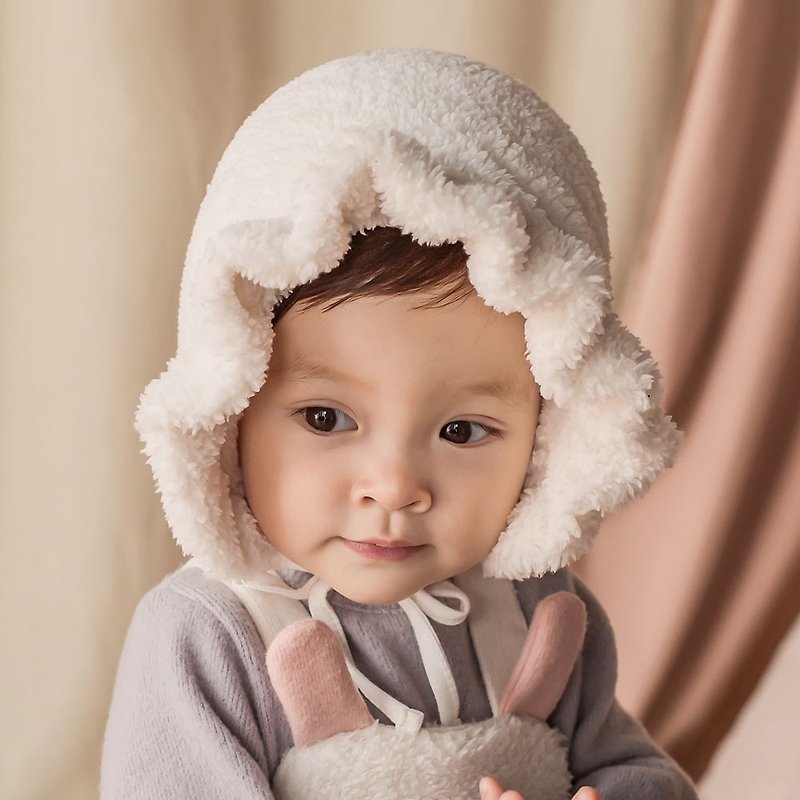 Happy Prince韓國製 Karan花邊女嬰兒帽 - 嬰兒帽/髮帶 - 聚酯纖維 白色