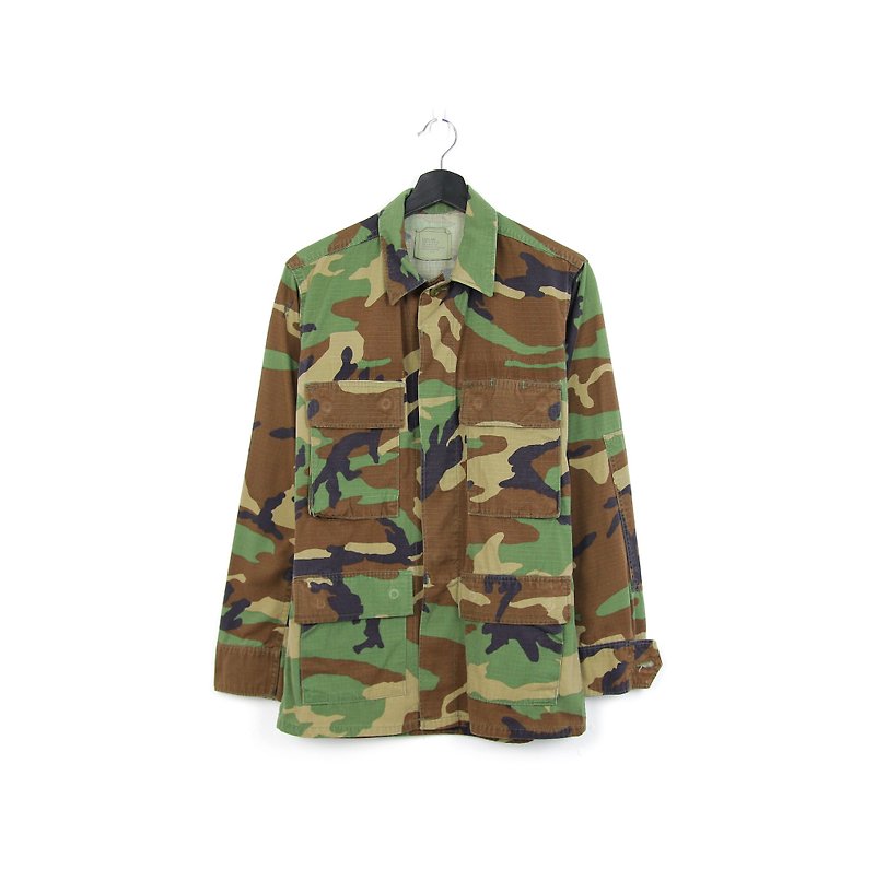 Back to Green::U.S. Army Field Camouflage Shirt-07// Army Vintage - เสื้อเชิ้ตผู้ชาย - ผ้าฝ้าย/ผ้าลินิน 