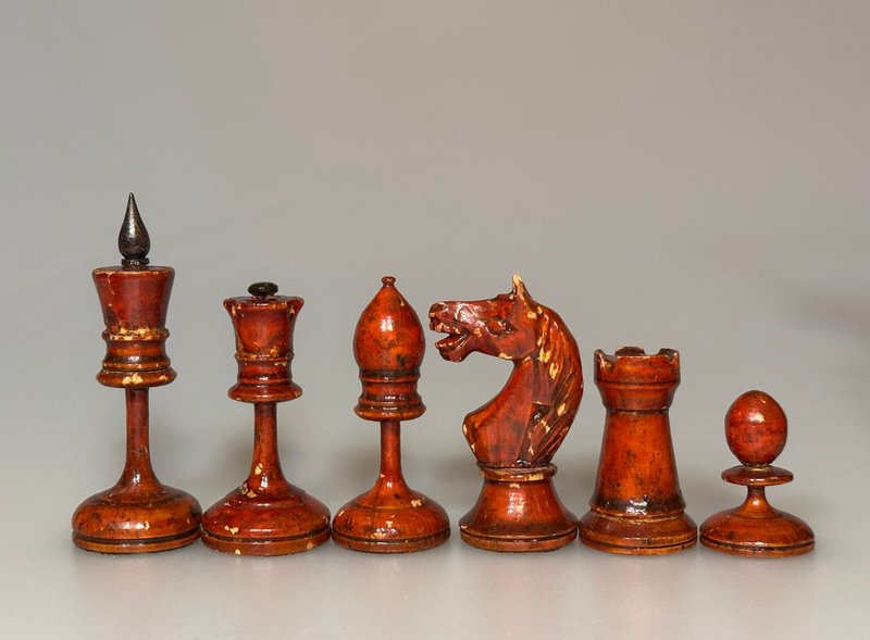 Rarest Russian Soviet chess set called BFI / Vsekokhudozhnik - 桌遊/卡牌 - 木頭 黑色