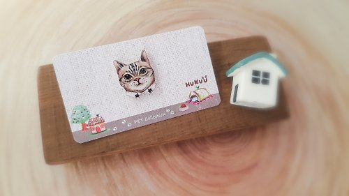 芙格鹿設計好物Hukurou | 手繪寵物系列 | 美國短毛貓小徽章(美短)