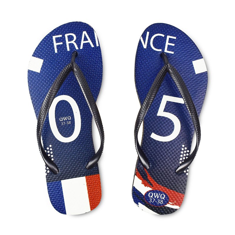 QWQ creative design flip-flops - France - female models [limited] - Slippers - Rubber 