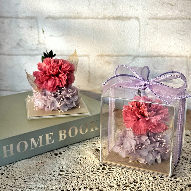 To an Extraordinary Mother-Immortal Carnation Treasure Box (Mist Pink Purple) - Items for Display - Plants & Flowers 