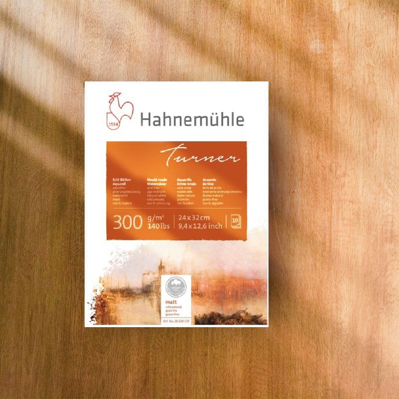 德國 HAHNEMUHLE  WilliamTurner水彩紙/24*32cm/300gsm - 插畫/繪畫/寫字 - 紙 白色