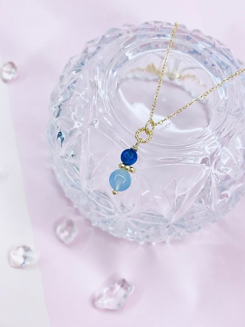 BlacK PurPle Jewelry 藍晶石 海藍寶 14kgf 項鏈
