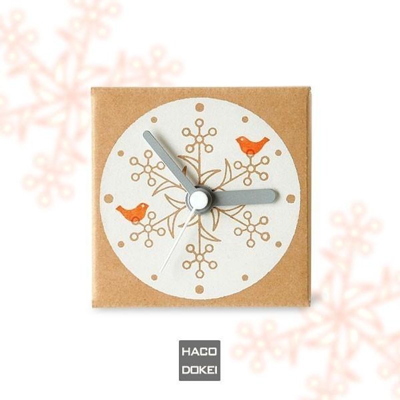 HACODOKEI/Snowy Crystal/Orange - นาฬิกา - กระดาษ สีส้ม