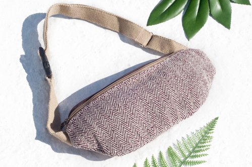 Carrying pockets cotton and linen purses hand-woven side backpack crossbody bag canvas bag-South American hills