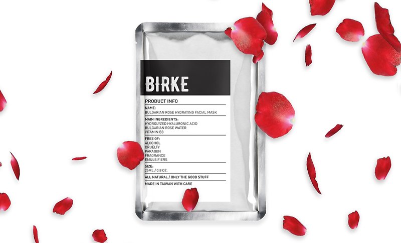 BIRKE Bulgarian Rose Moisturizing Mask 5pcs/box - Essences & Ampoules - Other Materials 