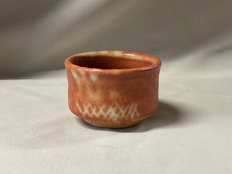 4 志野　ぐい呑(7cm) - 酒杯/酒器 - 陶 紅色