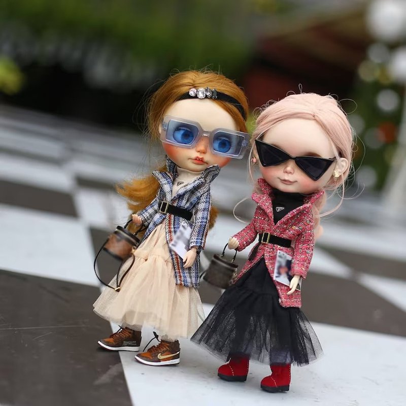 ชุดตุ๊กตา Blythe . Blythe clothes for blythe 1/6, Ob22, ob24, Licca doll. - อื่นๆ - ผ้าฝ้าย/ผ้าลินิน 