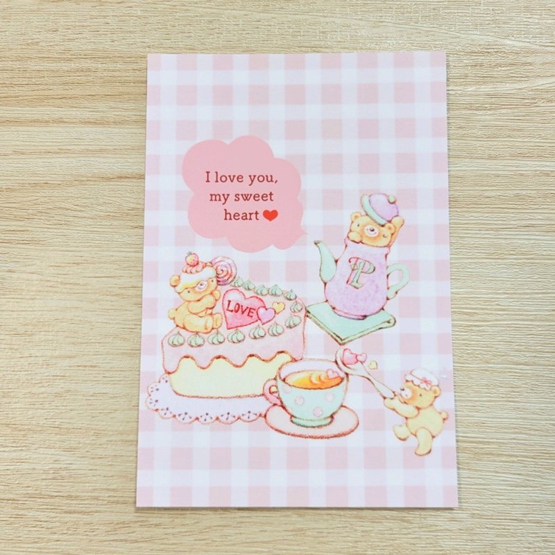 Sweetheart Bear Postcards Set of 2 - Cards & Postcards - Paper Pink