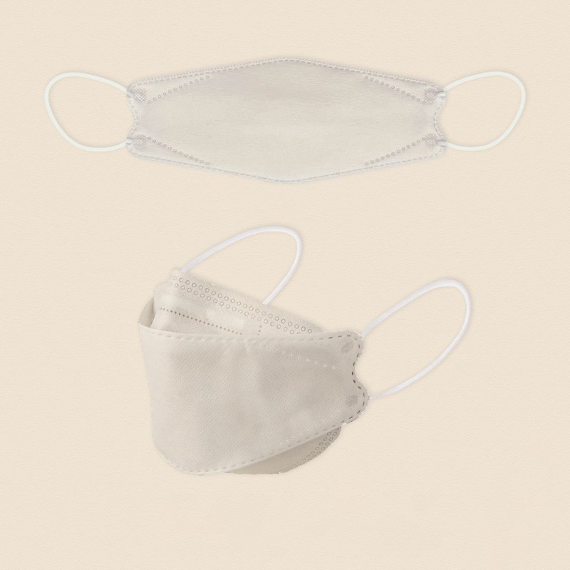 台灣製 4D立體醫療口罩(10入) 成人 珍珠白 l THG兆鼎生醫