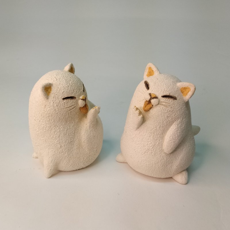 Cat life-3/Ceramics/Original - ของวางตกแต่ง - ดินเผา 