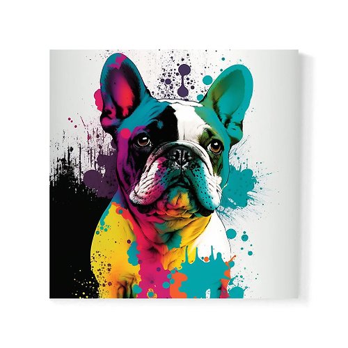 ENLOVE |無框畫|POP ART法國鬥牛犬|裝飾畫|