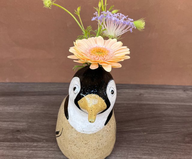 アメリカから輸入されたLu Penguinの陶器の花瓶/ギフト/手塗りの手描き