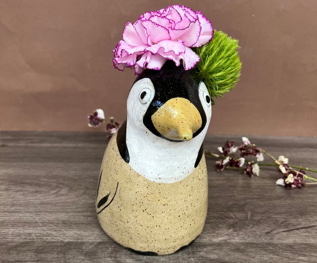 アメリカから輸入されたLu Penguinの陶器の花瓶/ギフト/手塗りの手描き