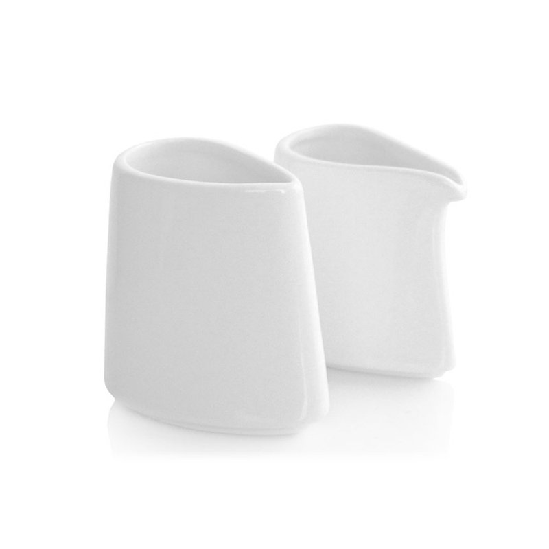 Tea Forte White Porcelain Sugar and Creamer Sugar and Creamer - Teapots & Teacups - Porcelain 