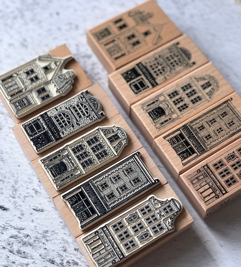 Medieval town stamp set - sold out - Stamps & Stamp Pads - Wood Brown