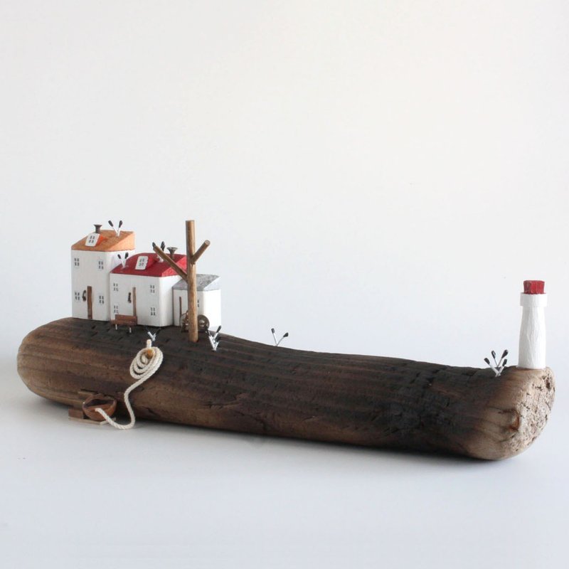 Driftwood interior - The sound of the waves and seagulls - W691 - ของวางตกแต่ง - ไม้ 