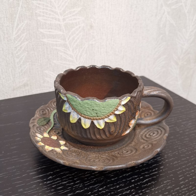 Handmade-Flower Cup Series-Sunflower - Mugs - Pottery 