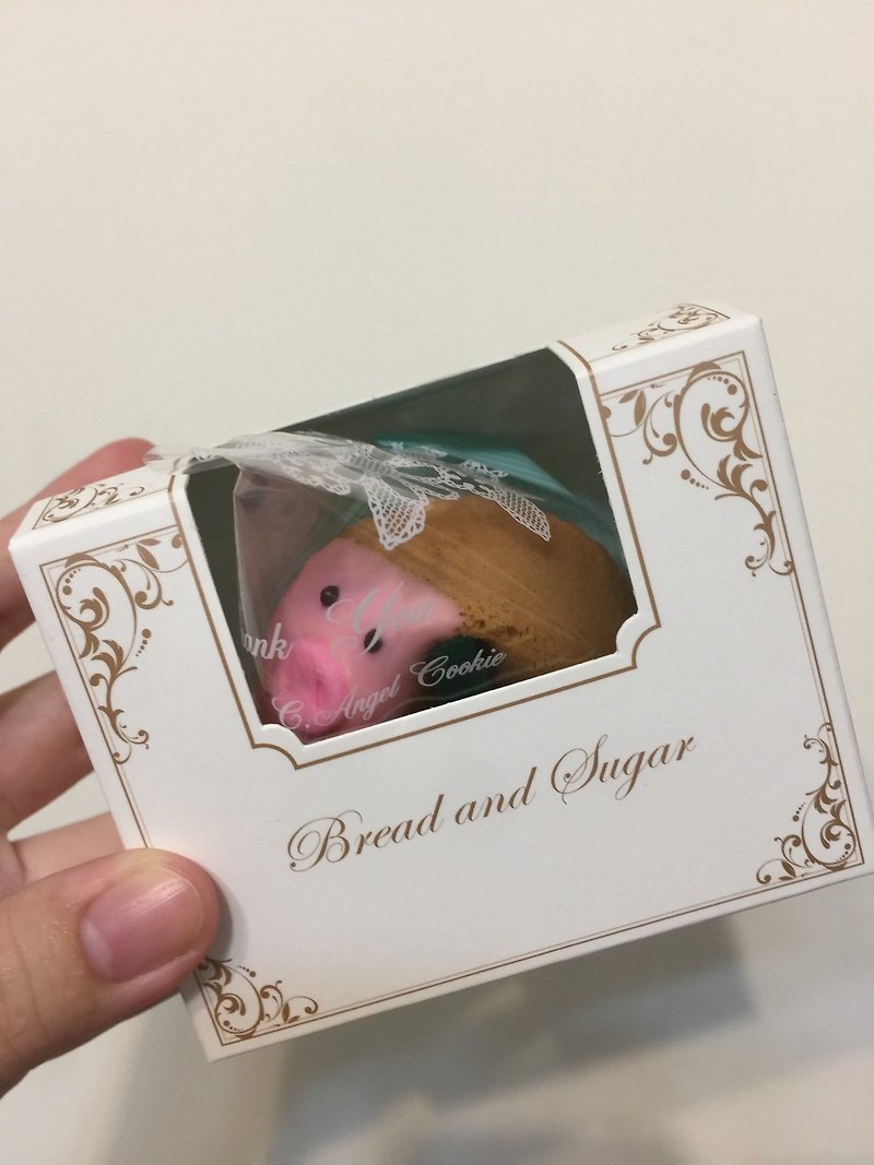 Piglet individual gift box fortune cookies - Handmade Cookies - Fresh Ingredients Pink