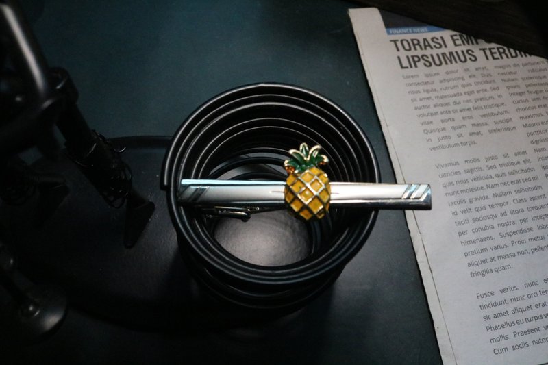 银色拉丝菠萝领带夹文艺范领带配件 - 領帶/領帶夾 - 絲．絹 銀色