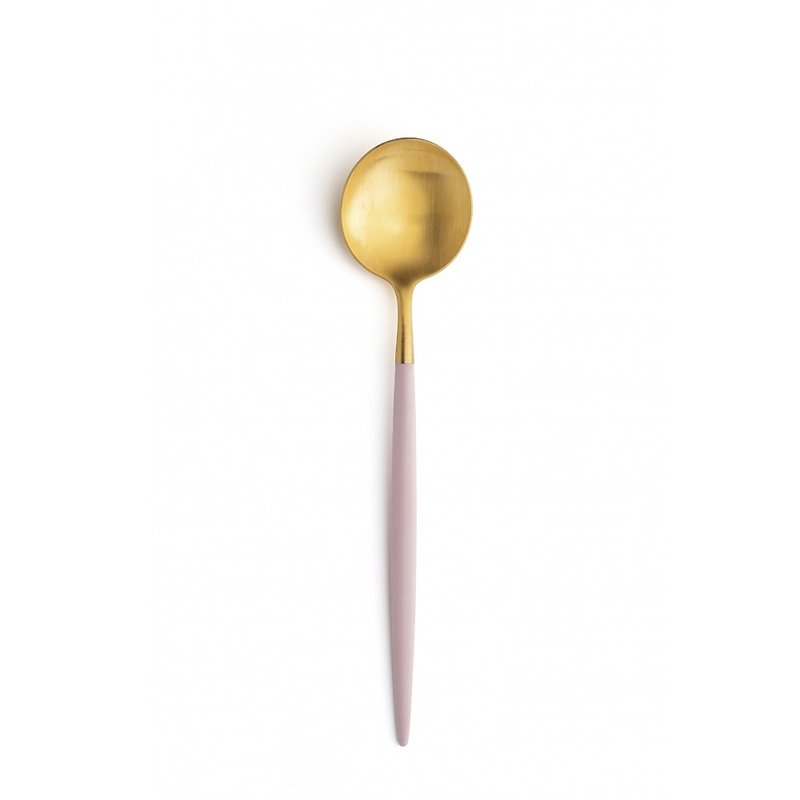 | Cutipol | GOA Pink  Matte Gold Dessert Spoon - Cutlery & Flatware - Stainless Steel Pink