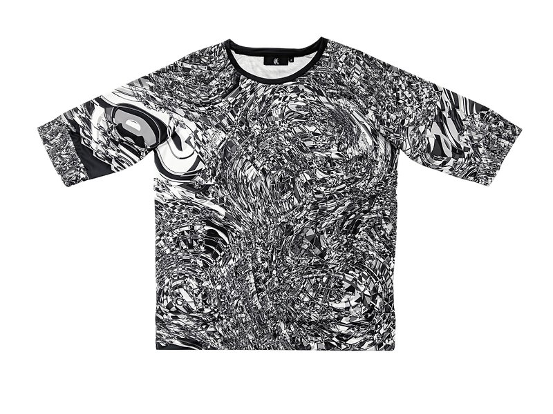 Broken K3 Civilization Six-Sleeve Functional Clothes - Men's T-Shirts & Tops - Polyester Black