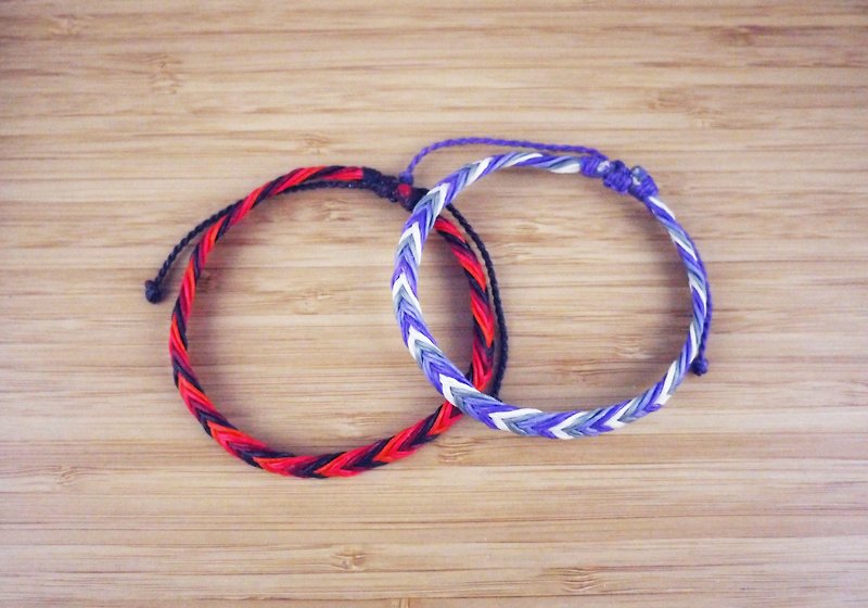 [Classic] Versatile silk Wax thread braided anklet - Anklets & Ankle Bracelets - Other Materials Multicolor