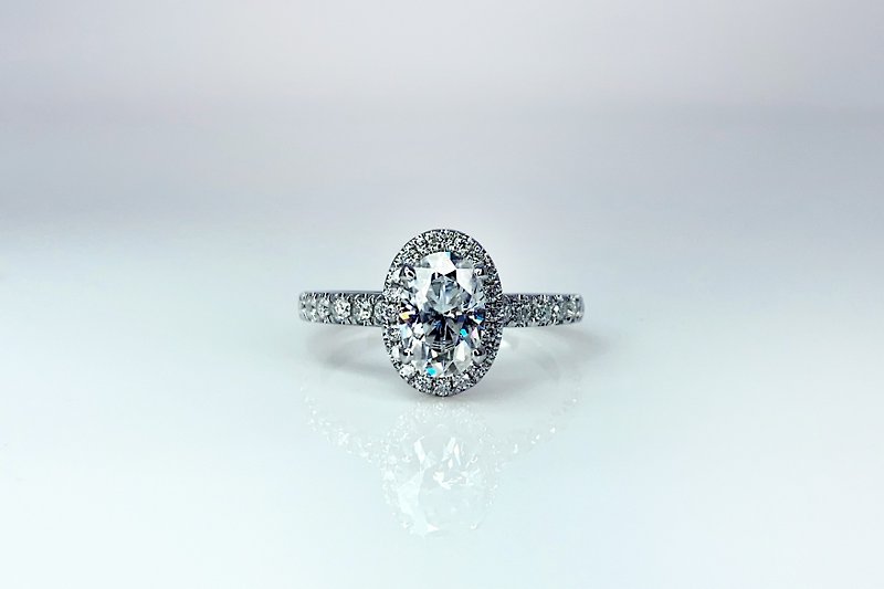 Moissanite | 1 carat replica true love diamond ring for women | Taichung store | Upgradeable platinum real diamonds - แหวนทั่วไป - เงินแท้ 