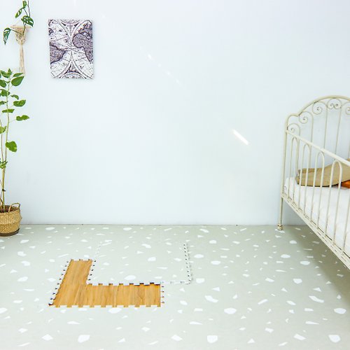 PLAYZU 歐美設計地墊 Playzu 地毯地墊 馬卡龍色巧拼地墊 設計地墊 北歐風地墊 白鴿