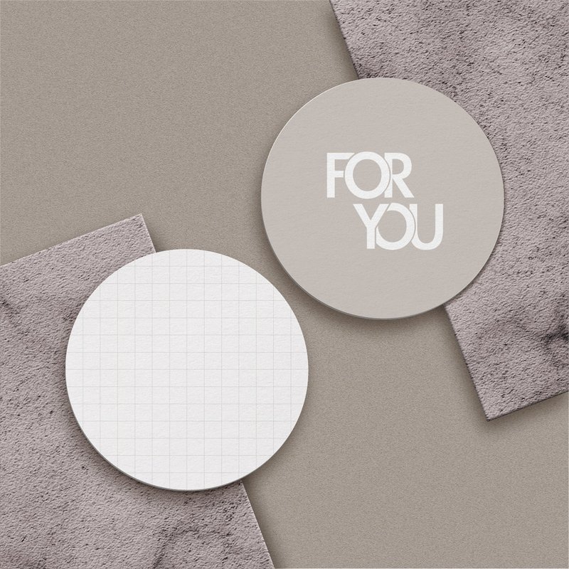 for you-日常圓卡 - 卡片/明信片 - 紙 灰色