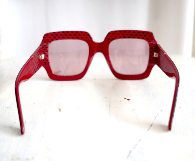 Auth. outlet Gucci low profile coral pattern glasses (see description)