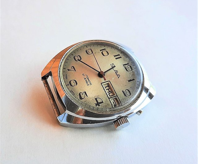 自動 SLAVA 27 宝石自動巻きメンズ腕時計ソ連 - ソビエト時計