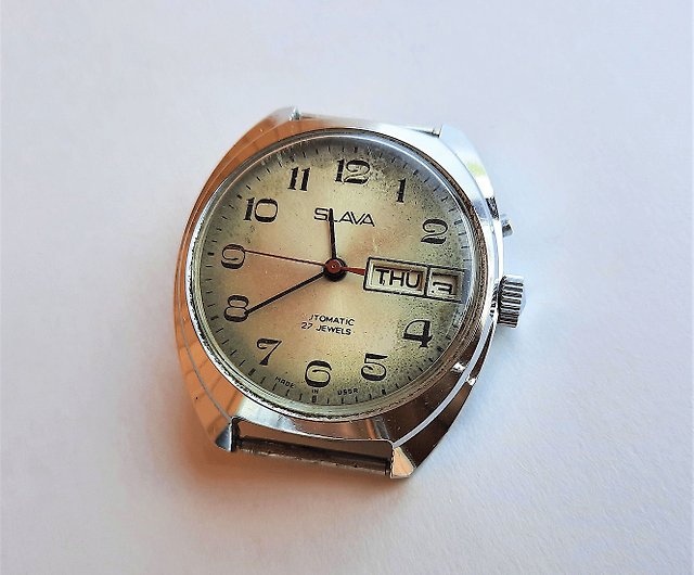 自動 SLAVA 27 宝石自動巻きメンズ腕時計ソ連 - ソビエト時計