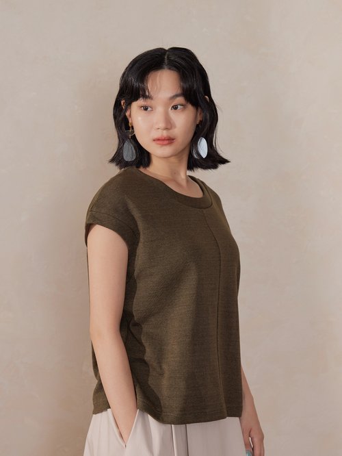 許許兒 XUXUWEAR 悄悄話上衣RETRO針織版-植草