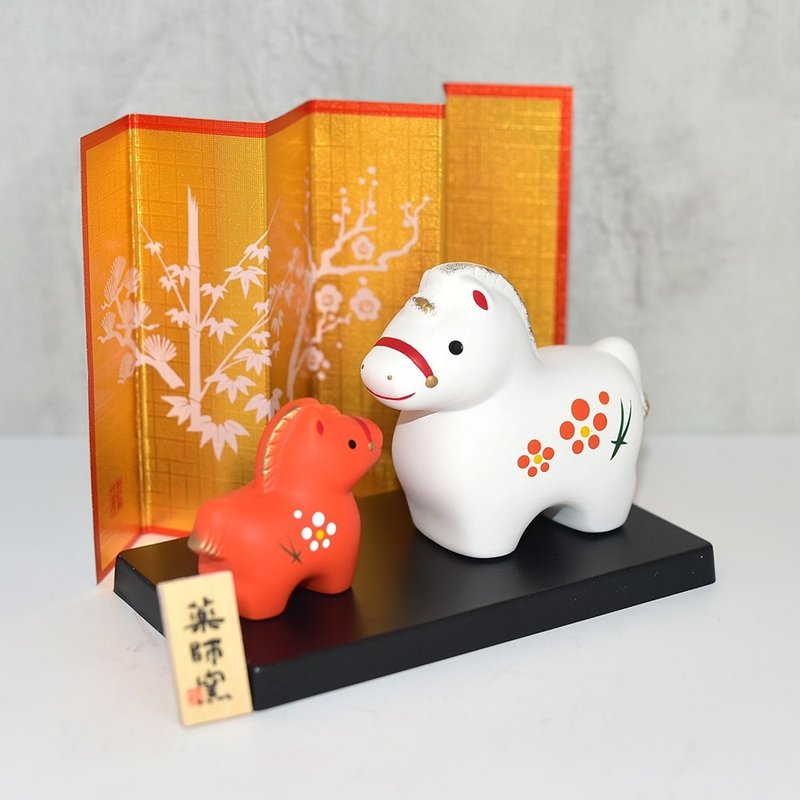 馬年陶瓷手作擺飾－錦彩招福午 - 擺飾/家飾品 - 陶 