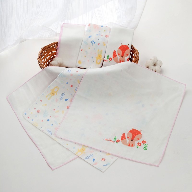 Pure Cotton Gauze Handkerchief (6 Pieces) - Handkerchiefs & Pocket Squares - Cotton & Hemp Multicolor