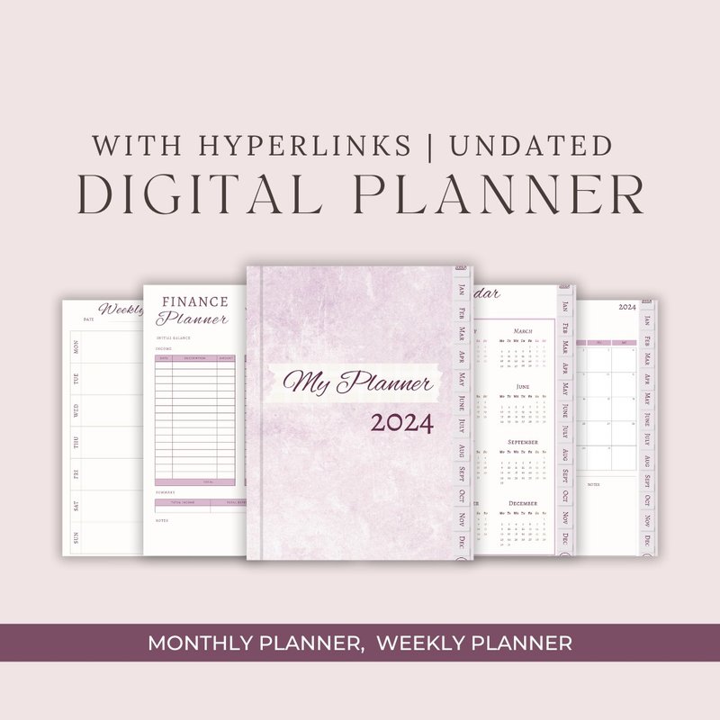 2024 Digital Planner | Weekly Planner | Monthly planner | Finance Planner | Pink - 電子手帳及素材 - 其他材質 