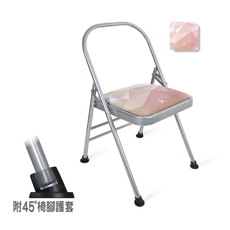 【NAMASTE】Isuey 蜂巢網透氣防滑瑜珈椅(附腳套) - Dusty Rose - 運動/健身器材 - 其他材質 紅色