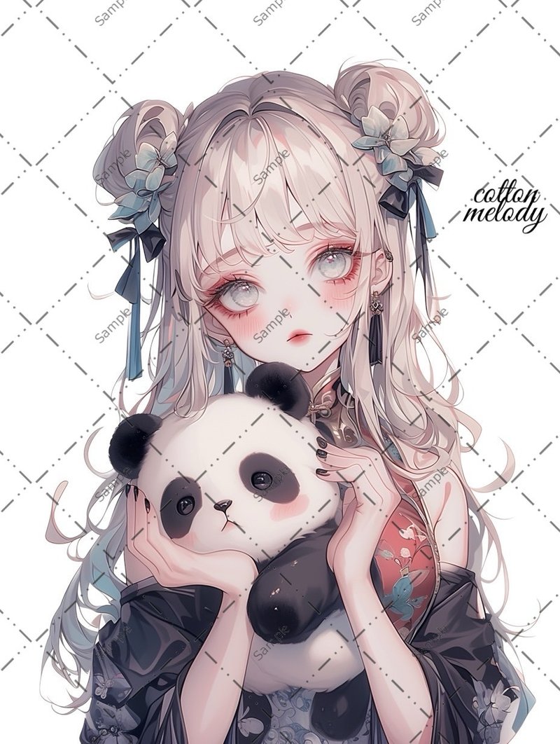 original sticker no.1583 人物ステッカー オリジナルステッカー 人物ステッカー 女の子ステッカー オリジナル人物ステッカー - 貼紙 - 紙 