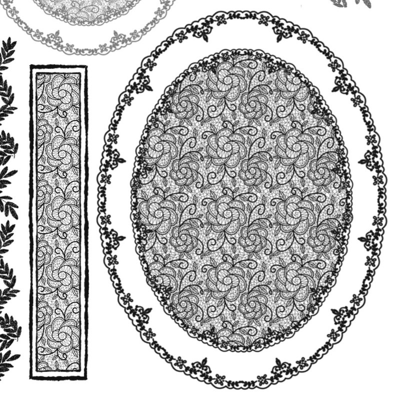 Beauty doily paper-shaped paper - 貼紙 - 紙 白色