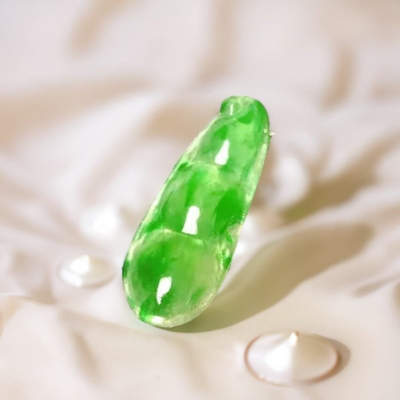 【福壽】冰飄陽綠翡翠福豆  | 天然緬甸玉A貨翡翠 | 送禮 - 其他 - 玉石 綠色