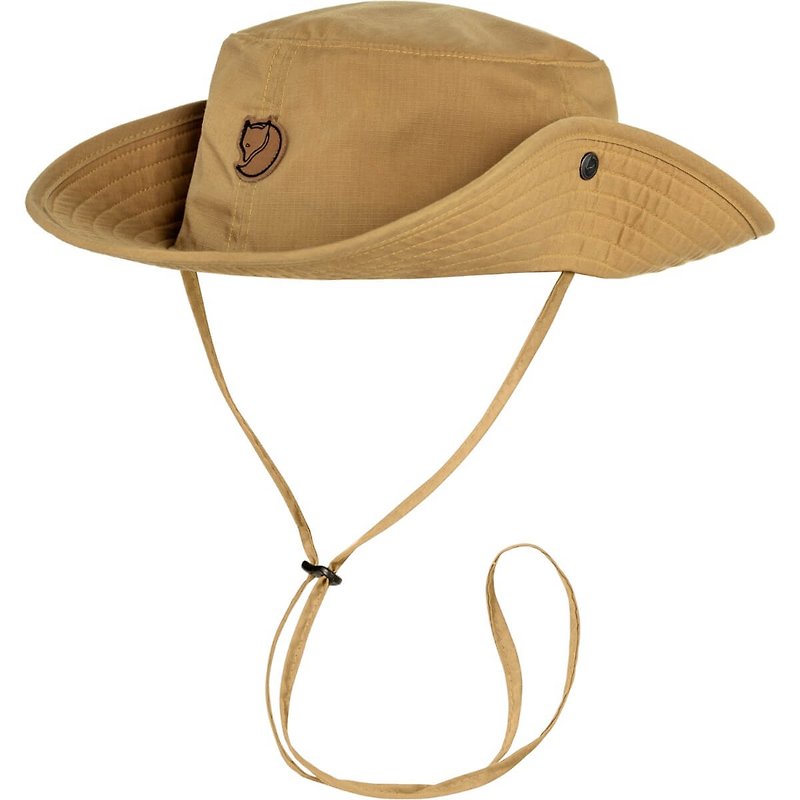 【Fjallraven】Abisko Summer Hat 遮陽帽_蕎麥棕 - 帽子 - 聚酯纖維 卡其色