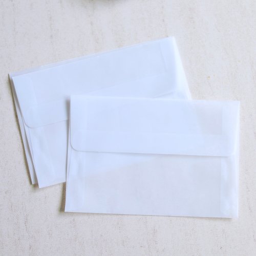 威威喵本舖 半透明信封袋 12x17.5cm 信封 硫酸紙 透明信封 卡片包裝