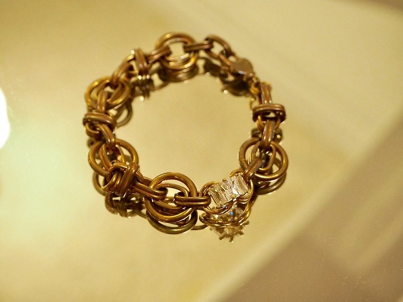 Love it is a gift pure brass bracelet - สร้อยข้อมือ - โลหะ สีนำ้ตาล