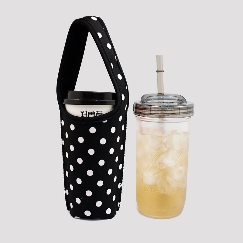 Spot BLR Environmental Protection Combination Beverage Bag Mason Jar 24oz Wide Mouth Straw with Cup Lid - กระติกน้ำ - แก้ว สีดำ