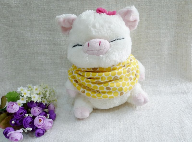 Little Hedgehog-Warm Baby's Neck, Scarf - Bibs - Cotton & Hemp Yellow