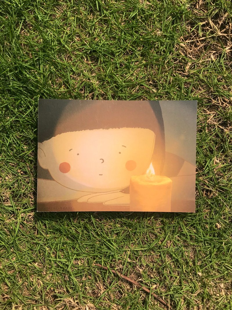 [The darker and darker the surrounding, the brighter the light] Illustrated postcard - Cards & Postcards - Paper Yellow