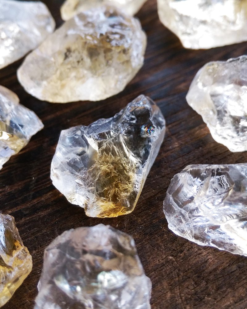 Citrine 巴西產地 黃阿賽斯特萊 黃水晶 天然小碎石  一組12顆 - 擺飾/家飾品 - 其他材質 